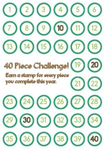 40 piece challenge card