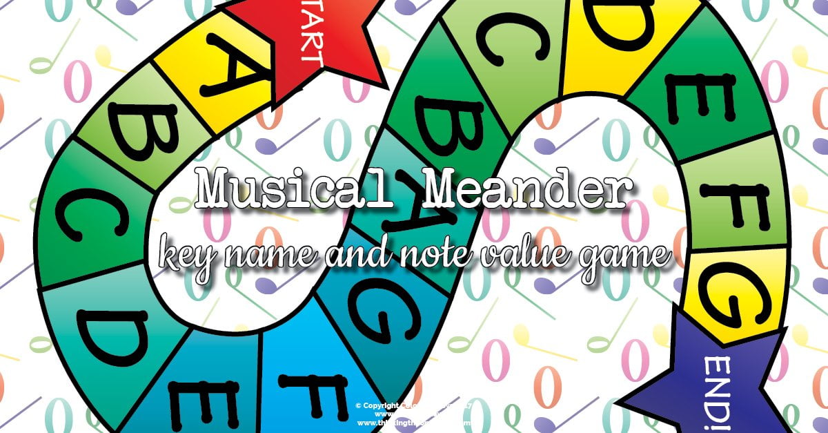 Musical meander piano teaching game