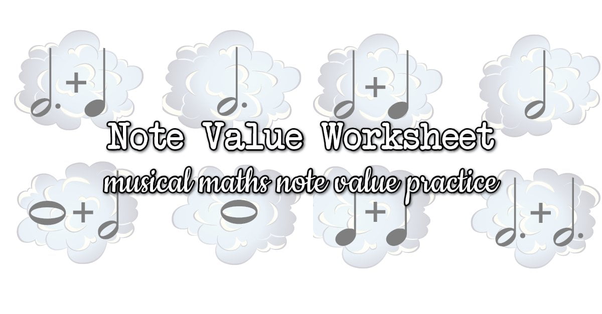 Cloud note values worksheet
