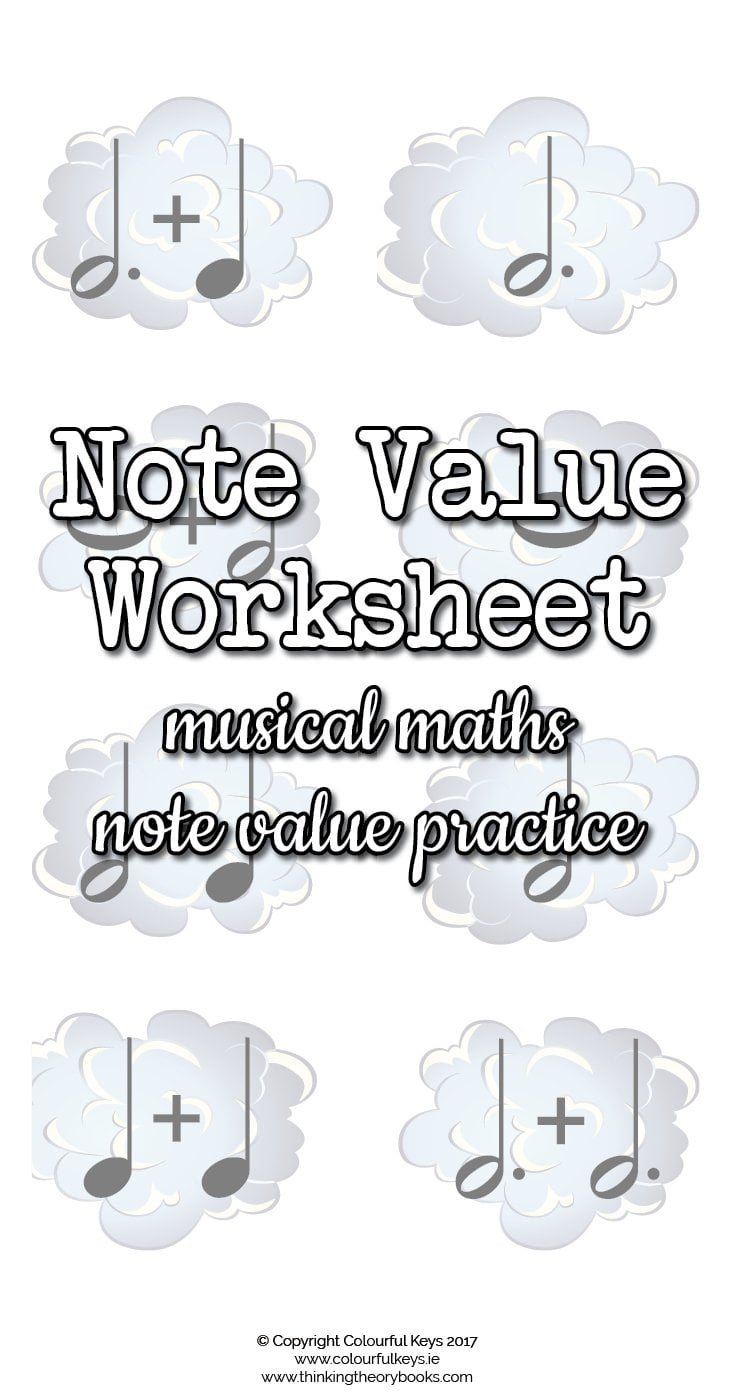 Musical maths note values worksheet