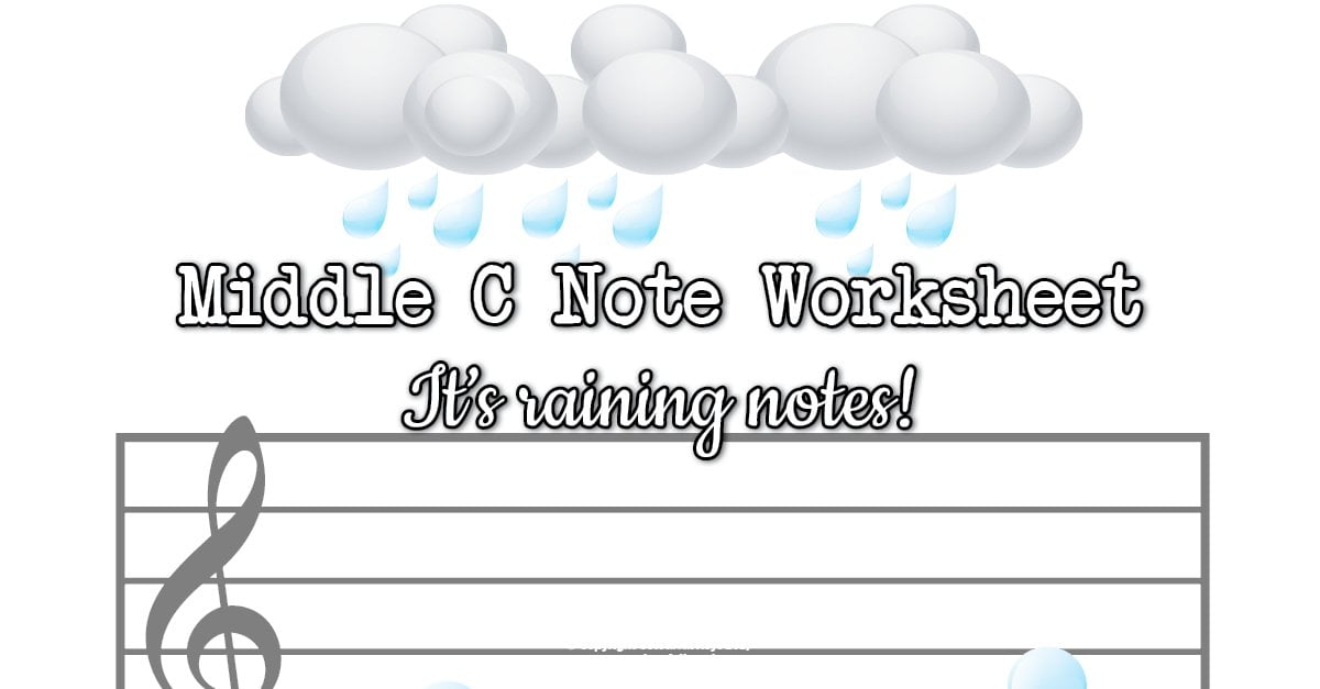 Raining notes music worksheet