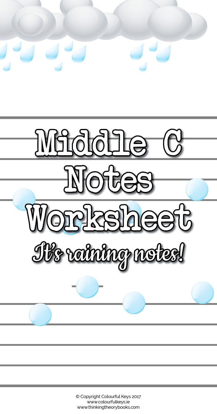 Raining notes music worksheet