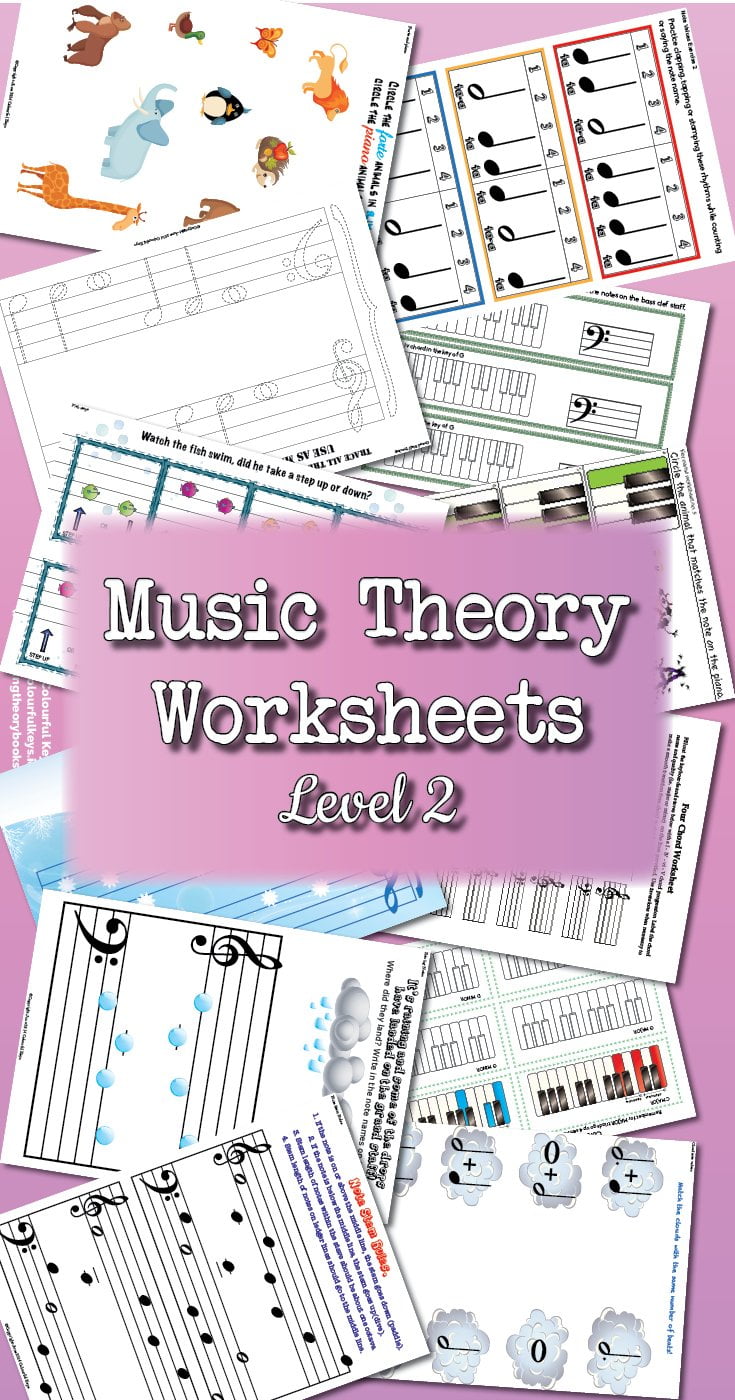 Theory Worksheet Catalogue for level 2 piano students