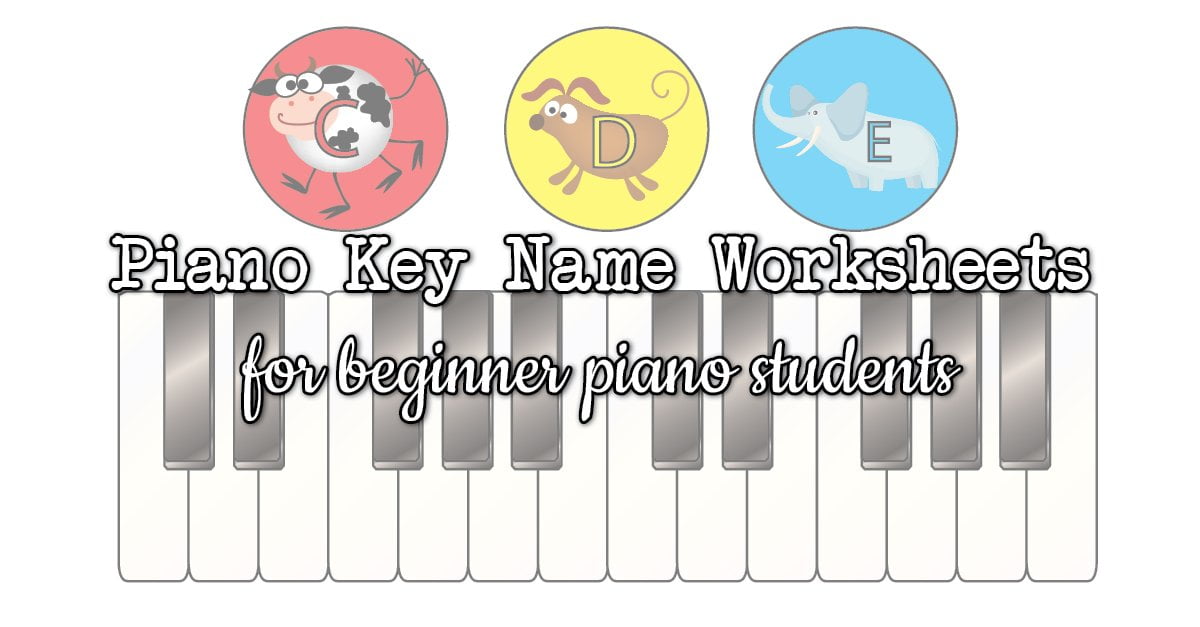 Piano key worksheets