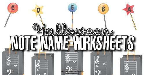 Halloween music worksheets