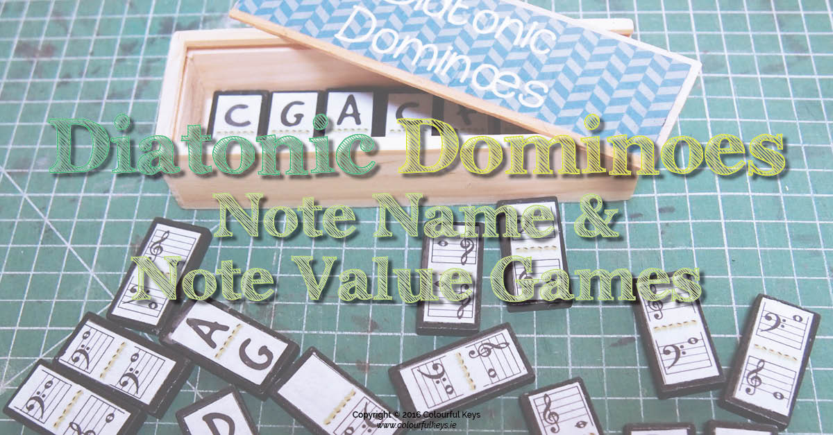 Diatonic dominoes note value game