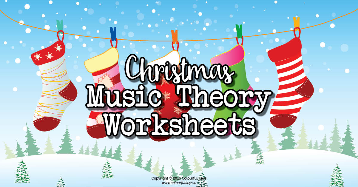 Christmas theme music worksheets