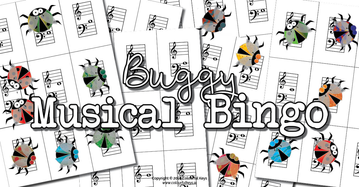 Bug theme music theory bingo