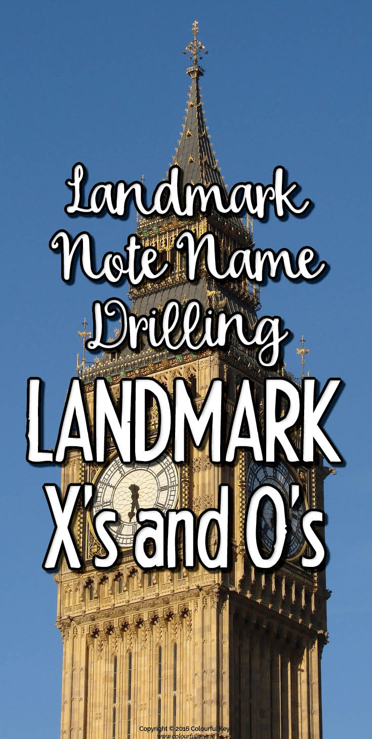 Landmark note board game for music students