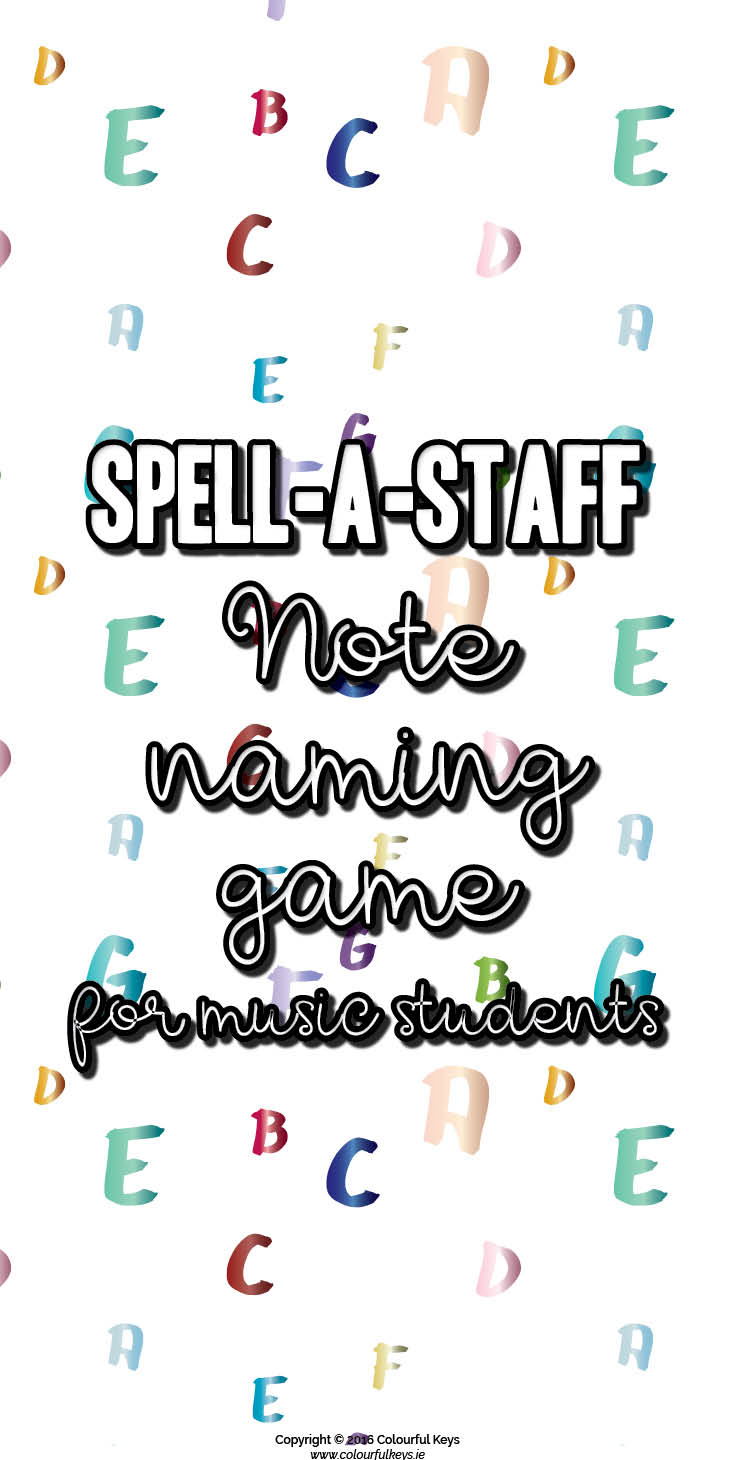 Note speller game for the grand staff