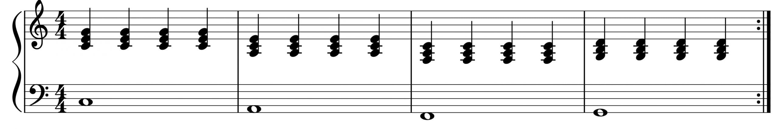 four chords in C plain