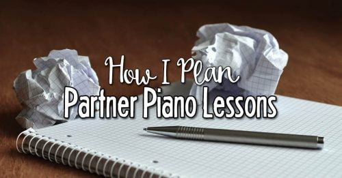 Lesson planning for partner piano lessons
