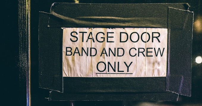 backstage sign