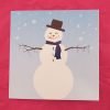 Music Themed Christmas Cards Snowman Daytime