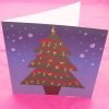 Christmas Card Tree Nighttime
