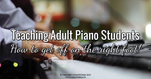 Perfect first lesson with an adult piano student