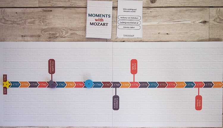Moments with Mozart music theory game from Vibrant Music Teaching