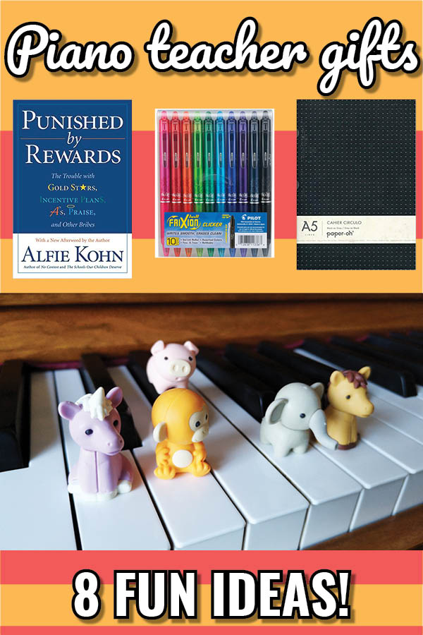 Really fun ideas for tokens of appreciation and gifts for piano teachers this Christmas!