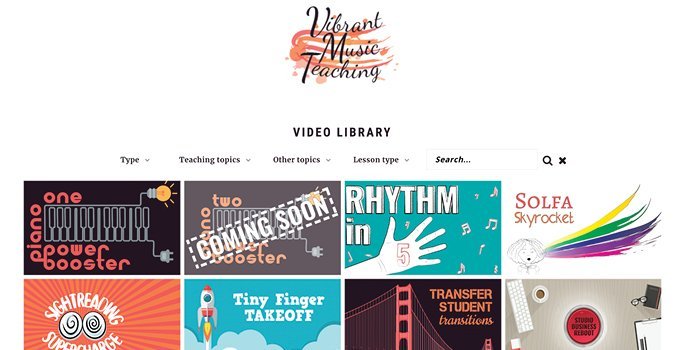 Vibrant Music Teaching video library