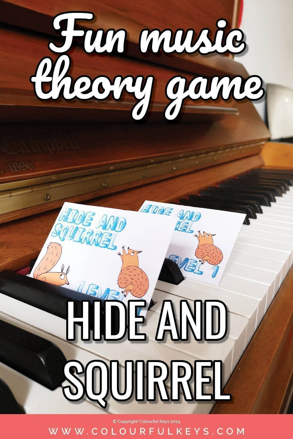 Solve September Squirrelliness with Hide and Squirrel, a fun music theory game to work on piano chords.